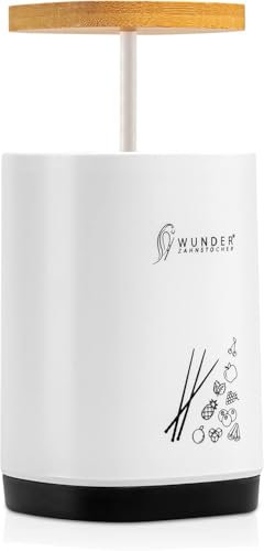 Zahnstocherspender von Wunder Zahnstocher - Spender mit easy-lift Funktion - Zahnstocherhalter - Zahnstocher mit Geschmack (ZAHNSTOCHERSPENDER (EINZELN)