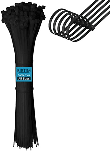 BIBTIM 100 Stück Kabelbinder, 250mm lang x 4.8mm breit, Kabelbinder aus Nylon, UV-beständig, geeignet für Haus, Garten, Büro, Garage, Heimwerker. selbstverriegelnde Mehrzweck-Nylonkabelbinder