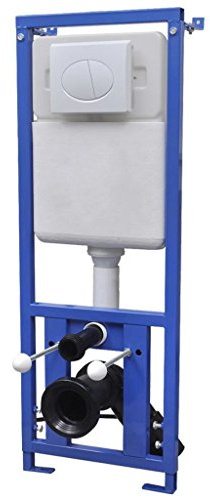 Tidyard Sciacquone WC a Scomparsa 11 L 41x14x(110-125) cm,Sciacquone WC a Muro Incasso