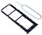 Handywest Kompatibel für Samsung Galaxy A12 SM-A125F A125F / A12S A127F Sim Karten Halterung Simkarte Halter SIM-Fach SD Memory Slot Tray SIM-Card Nano Schlitten einschubfach inkl Nadel Öffner Schwarz