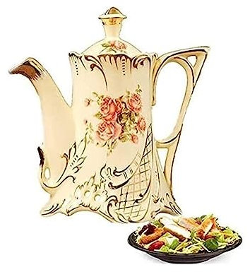 NTTNL Cuisine Distributeur d'huile et de vinaigre, Bouteille de vinaigre en céramique Bot Style Court, Bouteille d'huile de Cuisine en céramique Beige 375ML Distributeur