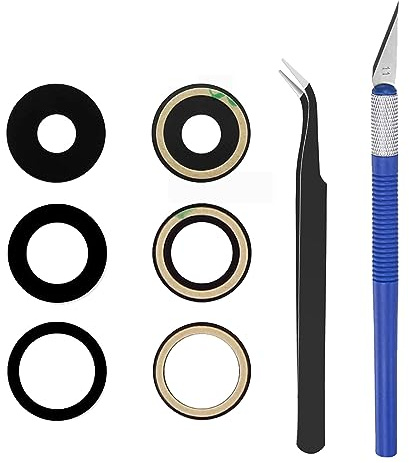Cemobile 1 lot de lentilles de caméra arrière de rechange pour iPhone 14 Pro et iPhone 14 Pro Max + adhésif pré-installé + kit d'outils de réparation