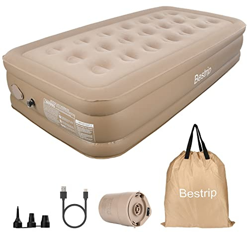 Luftbett 1 Person, Aufblasbare Matratze Aufblasbares Bett 190 x 100 x 40cm, Selbstaufblasend Gästebett mit eingebauter elektrischer Pumpe, air Mattress aufblasbare matratze zum schlafen