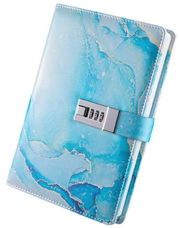Harilla Diary with Lock Locked Diary Notebook 180 Pages Lock Journal Planner Organizer Password Lock Diary Girls Boys Teens Adults, Blue