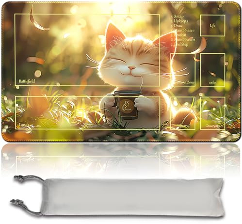Board Game 60x35CM MTG Playmat + Free Waterproof Bag Compatible for OCG CCG RPG TCG MTG Playmat,Mouse pad Desk Mats (MTG 31 (8),with Zone)