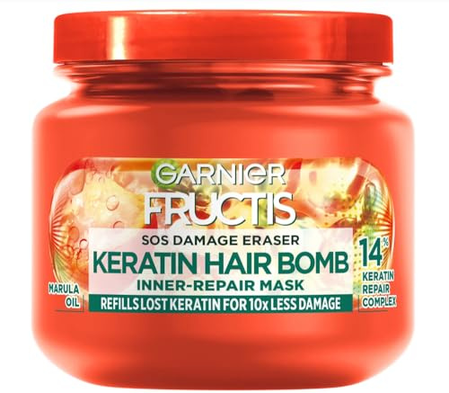 GARNIER FRUCTIS Hair Mask SOS Repair Keratin Hair Bomb, 320 ml