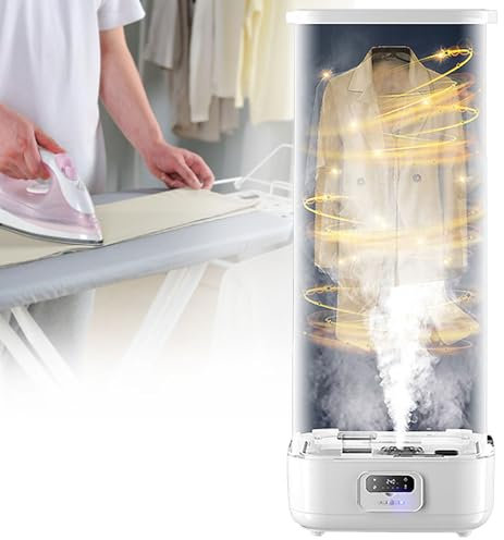 SACLMD Macchina da Stiro Automatica,Macchina Intelligente Portatile per Asciugatura a Vapore,Stiratura di Vestiti,Macchina per la rimozione delle Pieghe con Telecomando