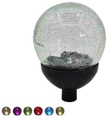 TMKCW Solar Light Parts - Garden Wind Spinners - Multi-Color Glass Ball Solar Powered Wind Spinner Replacement Parts