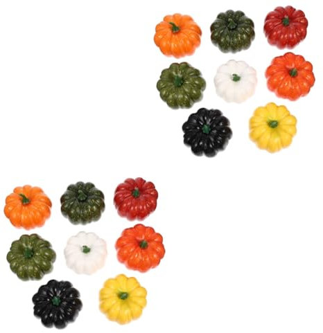 PRETYZOOM 16 STK Künstlicher Kürbis Mini-Schaum-kürbisse - -Miniatur Simuliertes dekor Herbstliche Tischstreuung Mini- Thanksgiving-Ornament Zier Ernten