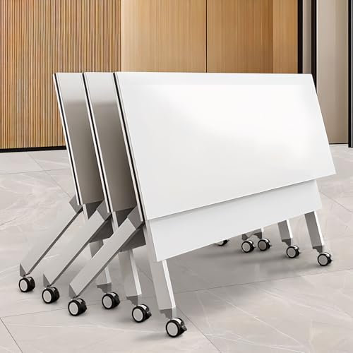 Mobiler, klappbarer Konferenztisch mit Rollen, Seminartisch mit Klappplatte, rollbar, für Büro und Schulungsraum