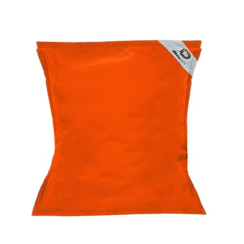 Funda para Puff Gigante XXL - 140x180 cm - Interior y Exterior - Desenfundable - Naranja - DÉCO Arts