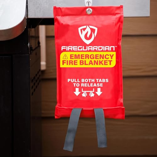 Easylife Emergency Fire Blanket for Kitchen, Garage, Caravan or Car, Lightweight Fibreglass Emergency Blanket for Home Fires, Fire Safety Home Essentials, 100x100cm - Fully Guaranteed
