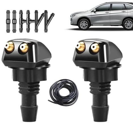 Kit Ugello Lavavetri Auto - Getto Spruzzatore Per Parabrezza Anteriore, Ugelli Per Lavacristallo Universali | Accessorio Auto Con Pulizia Dettagliata, Ugello Acqua 360° Per Lavaggio Vetro Finestrini,