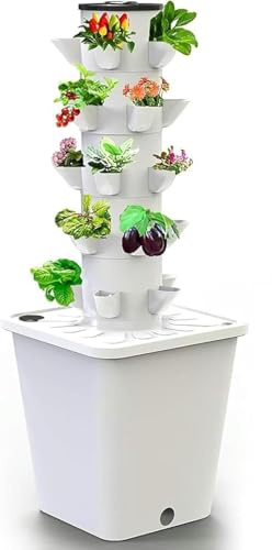 WaiDXn Jardinière Verticale, Tour hydroponique, kit de Jardinage Intelligent d'intérieur for Herbes, Fruits et légumes // 1 pièce(10 Holes)