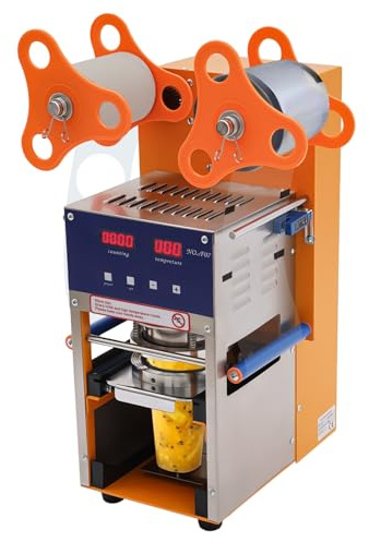 Machine à sceller automatique de tasses 400 W 50 Hz 0-250 °C 400 à 600 gobelets/heure 41 x 35 x 61,5 cm Machine à sceller entièrement automatique le thé au lait