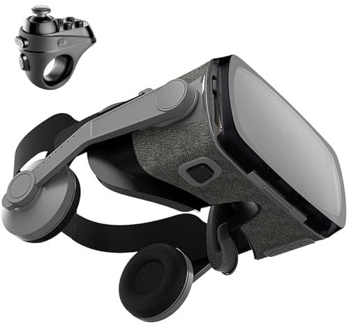 Casque VR, Casque Réalité 3D Virtuelle, Lunettes de Réalité Virtuelle 3D Compatible avec Smartphones Android/iPhone de 4,7 à 7,2 Pouces, Casque de Réalité Virtuelle pour Films Et Jeux(A)