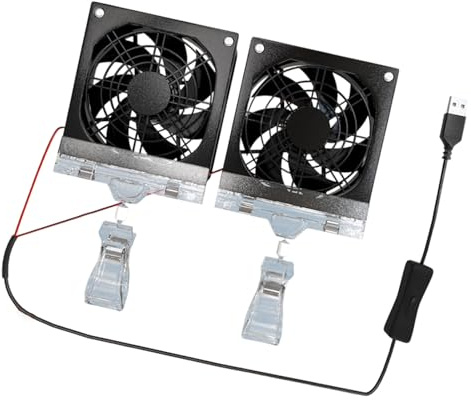 Luyismer Ventilateur de bureau USB 5 V 8 cm avec clip de montage réglable pour les environnements aquatiques d'eau douce à angle réglable