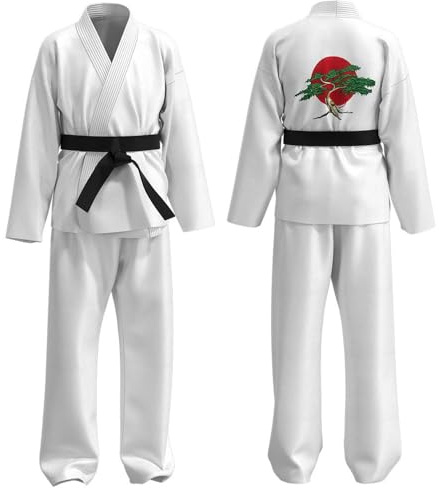 Miyagi Do vit karate-uniform barn och vuxna, Vitt, 140
