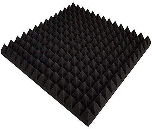 85 Stk Pyramiden schaumstoff Akustik,Akustik Dämmung ca. 50 x 50 x 5 cm, Schwarz Anthrazit, Schallschutzpaneele Akustische Schallisolierung Dens. 30 Platten Akustische Lautsprecher