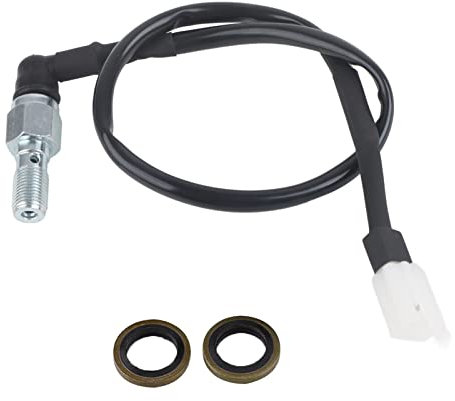 Hydraulic Brake Light Switch, Universal Hydraulic Brake Pressure Switch Motorcycles Rear Hydraulic Brake Light Switch Hollow Bolt for Motorcycle Scooter Moped Dirt Pit Bike ATV(M10*1MM)