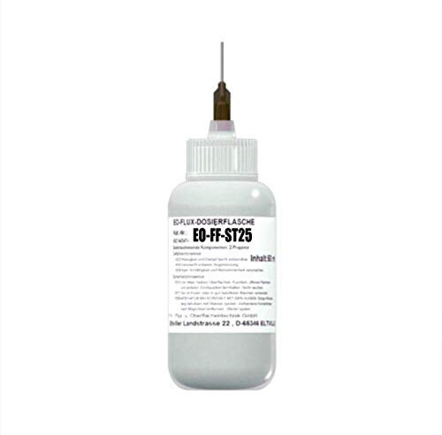 50 ml No-Clean Flussmittel/Löttinktur ST25 (DHC) in der Flux-Dosierflasche EO-FF-ST25, gebrauchsfertig, aktiviert, auf Kolophoniumbasis (25%) für die Elektrotechnik/Elektronik