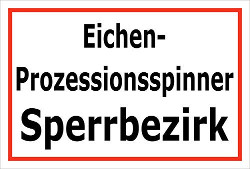Melis-Folienwerkstatt Schild Eichen-Prozessionsspinner - 60x40cm - Bohrlöcher - 3mm Hartschaum – 20 VAR S00359-126-B