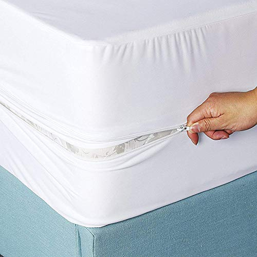 Protège-Matelas imperméable à Fermeture éclair pour lit de bébé 120 x 60 cm avec Fermeture éclair - Protection intégrale de 15 cm de Profondeur (lit de bébé 60 x 120 cm + 15 cm)