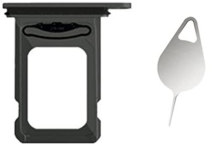 Nano Dual SIM Kartenfach Slot Halter Adapter Ersatz für iPhone 14 Pro A2894 6.1 / iPhone 14 Pro Max A2890 6.7 Mit Pin Space Black