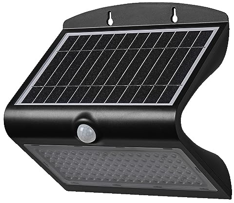 Ledvance ENDURA BUTTERFLY Solar-Flutlicht, schwarz, 8W, 850lm, Bewegungs- & Lichtsensor, Outdoor-Leuchte, Batterie aufladbar, umweltfreundlich, lange Lebensdauer, einfache Montage, IP65, 4000K