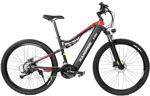 RANDRIDE YG90 Electric Bike 27.5inch Electric Mountain Bike Battery 48V 17AH Smart Electric Bicycle With Pedal Assist 21 Speed,Hydraulic Disc Brake, Aluminum Alloy Frame (Inches, 27.5)
