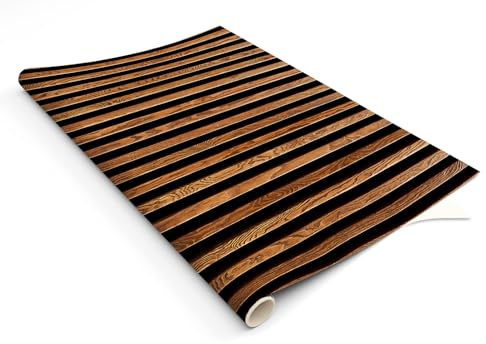 HUBDECO - Klebefolie für Möbel - Dekor Möbelfolie Holzoptik - Folie für Möbel - Möbelfolie Selbstklebend - Holzmaserung Tapete - Klebefolie Küchenfronten - Matt - 120x60 cm - Modell 19