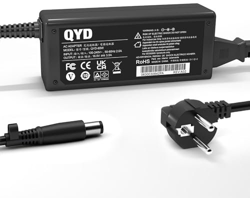 QYD 65W Mini Computer Desktop Ladegerät Tiny PC Power AC Adapter Ladekabel für HP EliteDesk 800 G1 G2 G3 G4 600 G1 705 G3 Mikrocomputer All-in-One-PC Charger Netzadapter