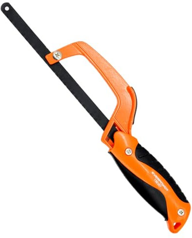 BSEID Astsäge, vielseitige Gartensäge zum Baumschneiden, kompakte Metallbügelsäge, Mini-Metallschneidewerkzeug, Handsäge für den Einhandgebrauch, leichte -Bügelsäge, Campingsäge für den Holzfällerweg