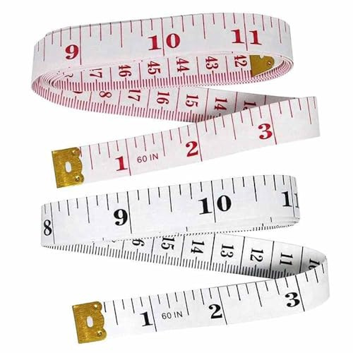 RSYHVG Soft Measuring Tape 2 Pack, Double Sided 60Inch/150cm, For Sewing Tailoring Body Craft, Red & Black