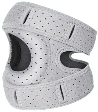 Ortho Patella Knieorthese, Verstellbarer Patellasehnen-Stützgurt, Knieorthesen zur Linderung von Knieschmerzen, 1 Paar, Ortho Patella Knieorthesen für Laufen, Tennis, Arthritis (Grau 1 Stück)