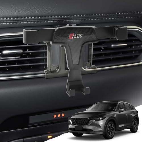 YEE PIN Support de téléphone portable compatible avec Mazda CX-5 2017-2024, rotation à 360°, verrouillage automatique, compatible avec smartphones de 4 à 7 pouces, accessoires pour voiture Mazda CX-5