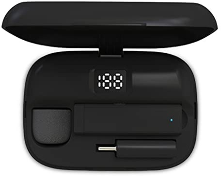 80mAh Rechargeable Battery Lavalier Microphones For SmartPhone Noise Cancelling Vlog Video Live Streaming Lapel Mic