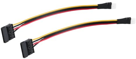 Enwye Cavo di prolunga convertitore Adattatore da Maschio a Femmina SATA a 15 Pin FDD Floppy da 2 Pezzi per Alimentazione Compatibile con unità Floppy e dispositivi di Alimentazione SATA.
