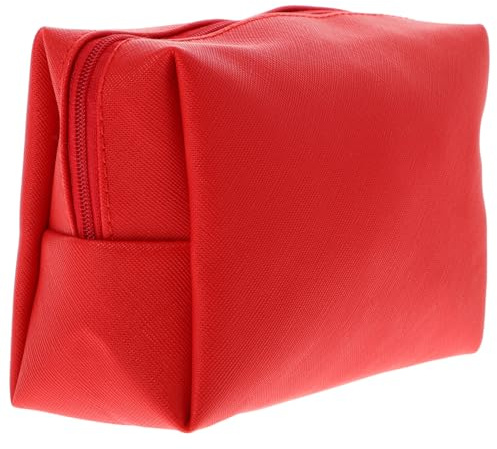 Trousse à Rouge à Lèvres Portable en PU, Pailletée, Rouge | Rangement Maquillage Compact, Fermeture Anti-fuite Accidentelle, Style Chic et Simple pour Voyage