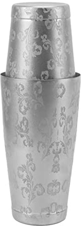 Coctelera de cóctel de acero inoxidable - Durable 304 de acero inoxidable, resistente al agua y acabado pulido liso, para fiestas en casa y camping, plata de 24 oz (tipo 1)