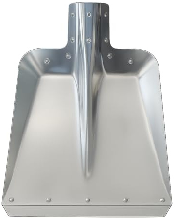 ERPINA® Aluschaufel Gr. 9 mit Stahlkante 38cm breit ohne Stiel - robust & leicht - Vielseitig im Garten, Hof & Stall einsetzbar - Effizient beim Umfüllen und Verteilen von Mist, Silage oder Futter.