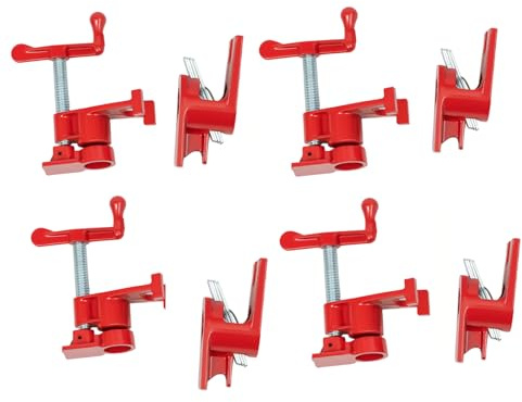 TouSuaRSi Lot de 4 serre-joints à vis de 3/4 - Grands serre-tubes - Pour une utilisation dans les magasins en bois, les entreprises de fabrication