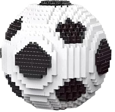 JcvPot Fußball, 1 Fußball, Fußball Bausteine Set, 9,5 cm Modell, STEM Spielzeug, Kreatives Geschenk Für Kinder Und Erwachsene
