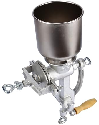 Culnflun Smerigliatrice per cereali, Mulino per farina di mais regolabile ad alta efficienza 32x43 cm, per uso domestico in Galvanotecnica in ghisa