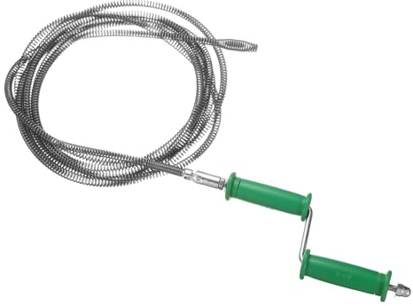 QUARKZMAN Abflussreiniger 25 (10mm) Durchmesser 16.5ft Manuelle Toiletten Spirale Flexibler Abflussreiniger Mit Bohrmaschinen Adapter Feder Verstopfungsentferner Für Haare Badezimmer