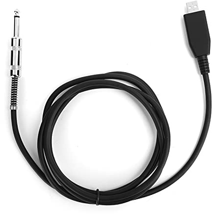Tomantery Câble de Guitare USB Câble D'enregistrement Haute compatibilité pour les Utilisateurs et Mac, Cordon de Connecteur Jack Mono 6,35 Mm pour Guitare Basse, 1 Paquet (3 mètres/9,84 pieds)