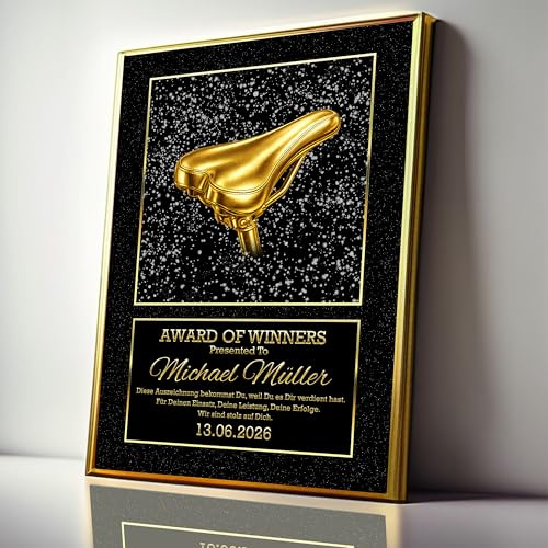 DUOMIO AWARD OF WINNERS | Fahrrad-Auszeichnung, personalisierte Urkunde opt. mit Rahmen | 3 Größen | HQ Druck | Fahrrad Geschenk, Rennen Gewinner Triathlon Radfahren MountainBike