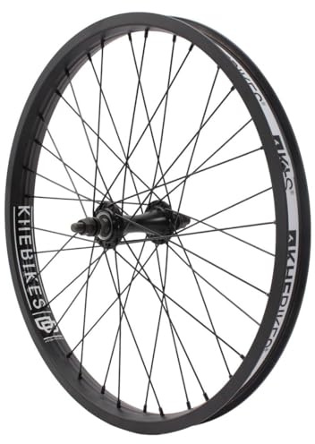 KHE MVP DD BMX Vorderrad 20 Zoll – 10 mm CrMo Achse – Doppelkammerfelge – Industrielager – 36 Loch – Schwarz – BMX Front Wheel