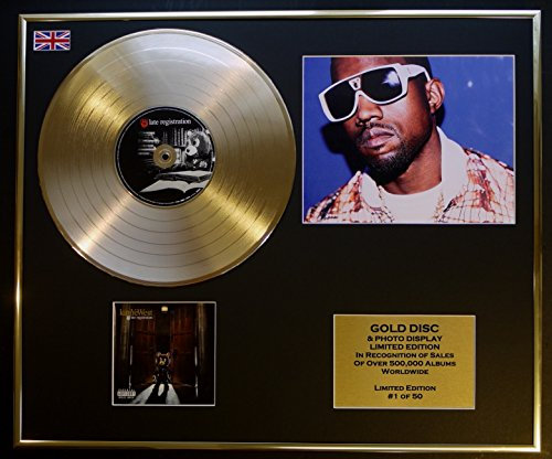 Kanye West CD Gold Disc/Record/Foto Display / LTD. Edition/COA/späte Registrierung