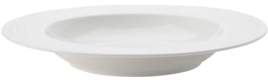 Maxwell & Williams White Basics Diamonds Soup Bowl, Wide Rim, Porcelain, White, 22.5 cm,1 count